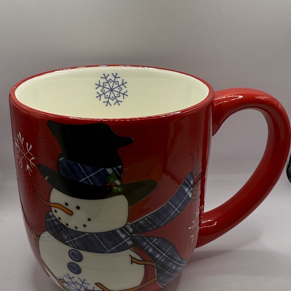 Large 24oz Snowman Mug First Snowfall By J. Wecker Frisch Canterbury Potteries